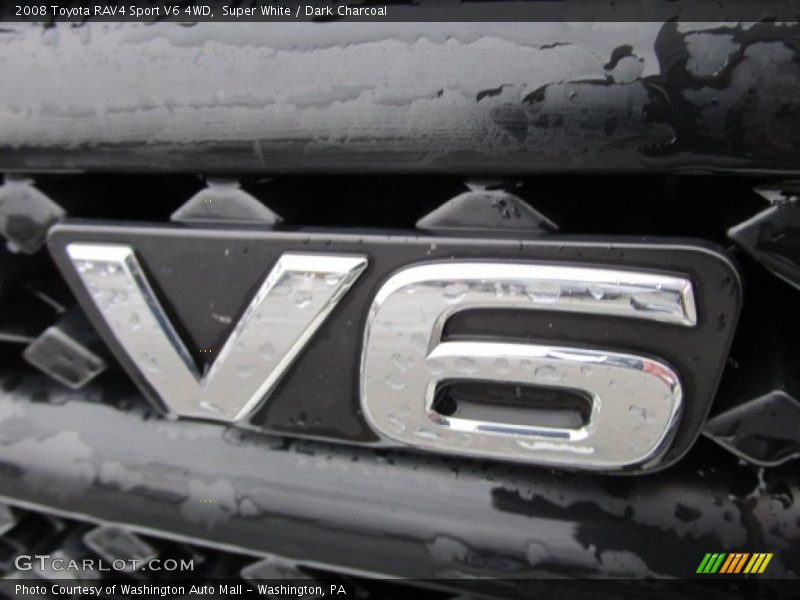 Super White / Dark Charcoal 2008 Toyota RAV4 Sport V6 4WD