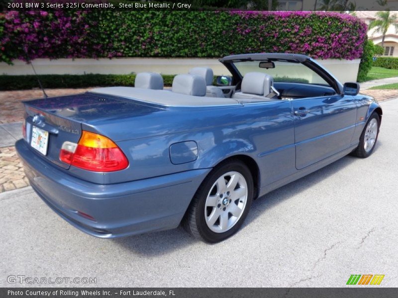 Steel Blue Metallic / Grey 2001 BMW 3 Series 325i Convertible