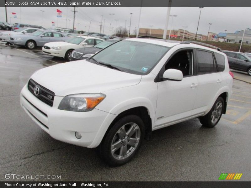 Super White / Dark Charcoal 2008 Toyota RAV4 Sport V6 4WD