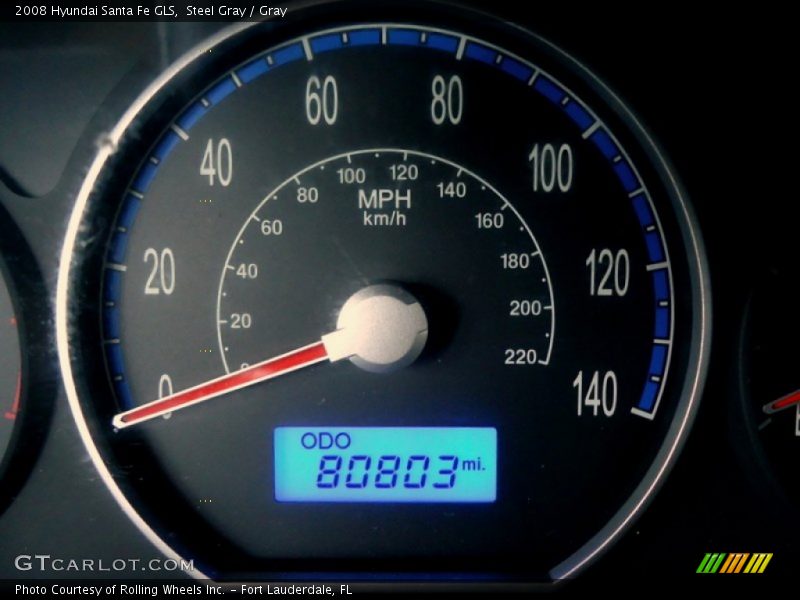 Steel Gray / Gray 2008 Hyundai Santa Fe GLS