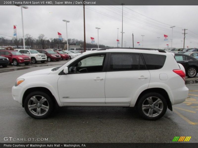 Super White / Dark Charcoal 2008 Toyota RAV4 Sport V6 4WD