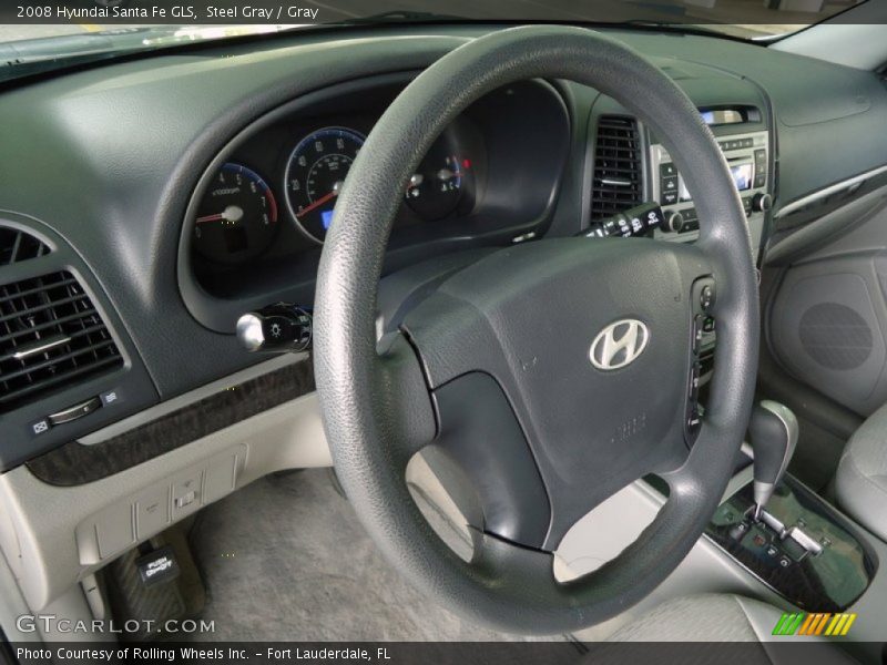 Steel Gray / Gray 2008 Hyundai Santa Fe GLS