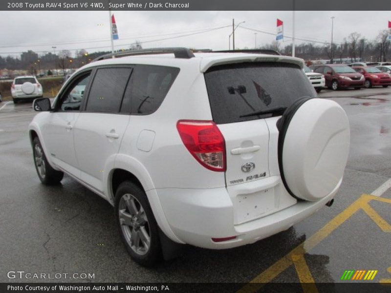 Super White / Dark Charcoal 2008 Toyota RAV4 Sport V6 4WD
