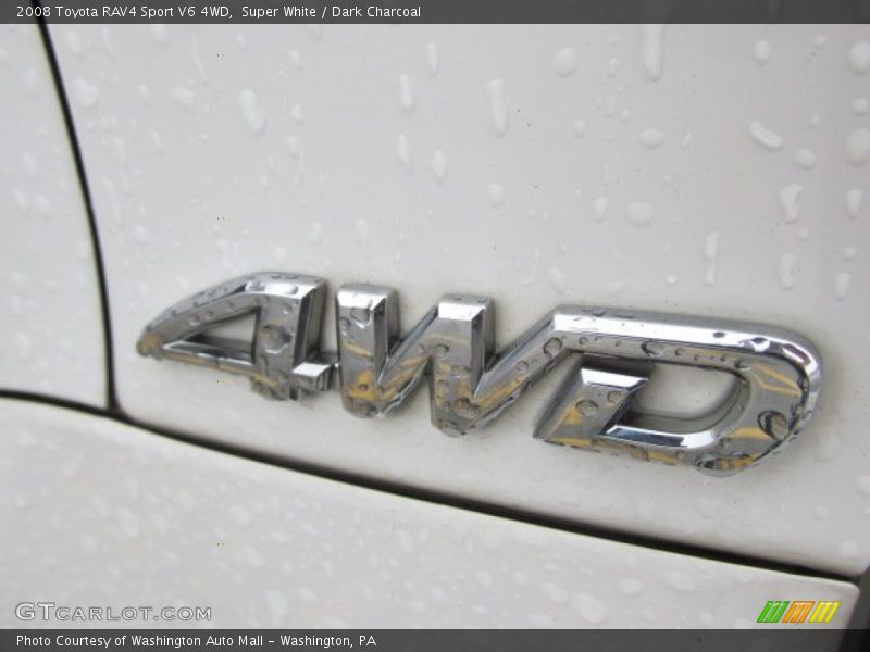 Super White / Dark Charcoal 2008 Toyota RAV4 Sport V6 4WD