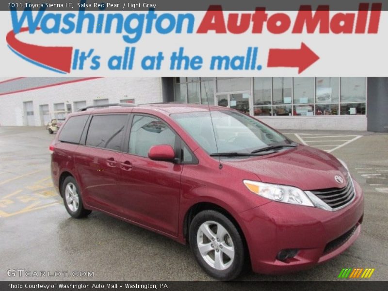 Salsa Red Pearl / Light Gray 2011 Toyota Sienna LE