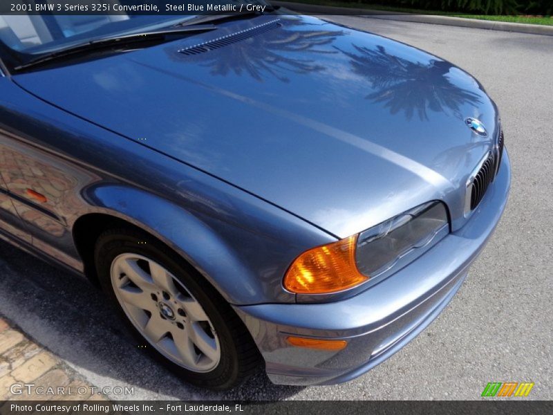 Steel Blue Metallic / Grey 2001 BMW 3 Series 325i Convertible