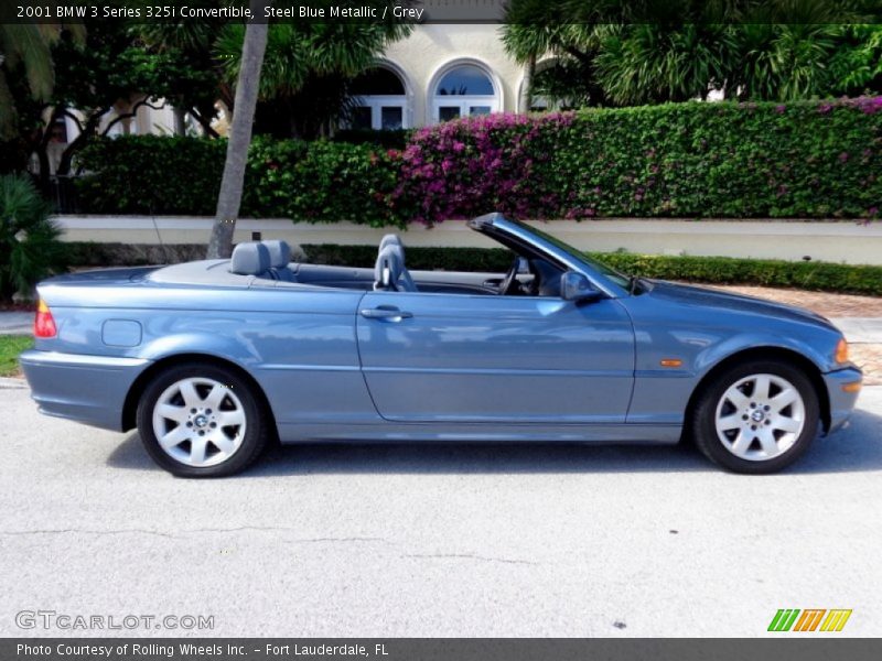 Steel Blue Metallic / Grey 2001 BMW 3 Series 325i Convertible