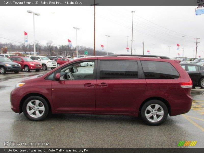 Salsa Red Pearl / Light Gray 2011 Toyota Sienna LE