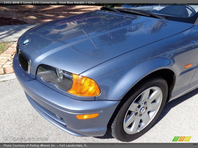 Steel Blue Metallic / Grey 2001 BMW 3 Series 325i Convertible