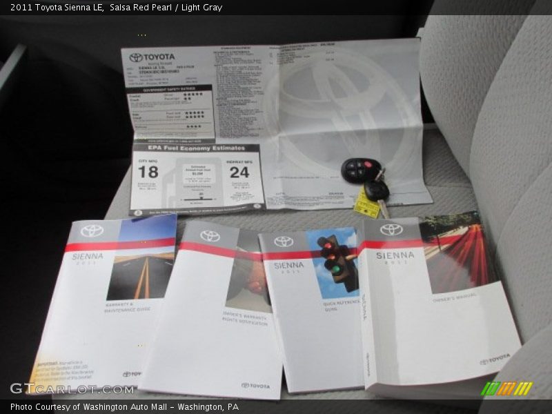 Salsa Red Pearl / Light Gray 2011 Toyota Sienna LE
