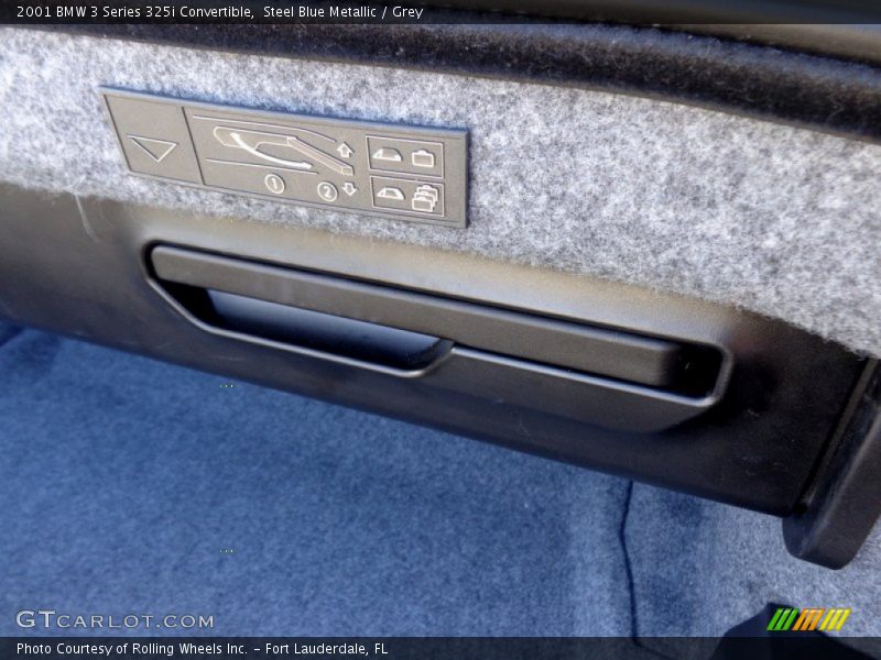 Steel Blue Metallic / Grey 2001 BMW 3 Series 325i Convertible