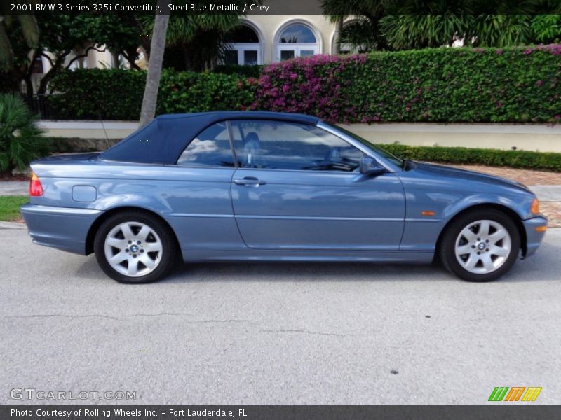 Steel Blue Metallic / Grey 2001 BMW 3 Series 325i Convertible