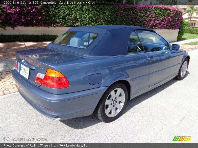 Steel Blue Metallic / Grey 2001 BMW 3 Series 325i Convertible