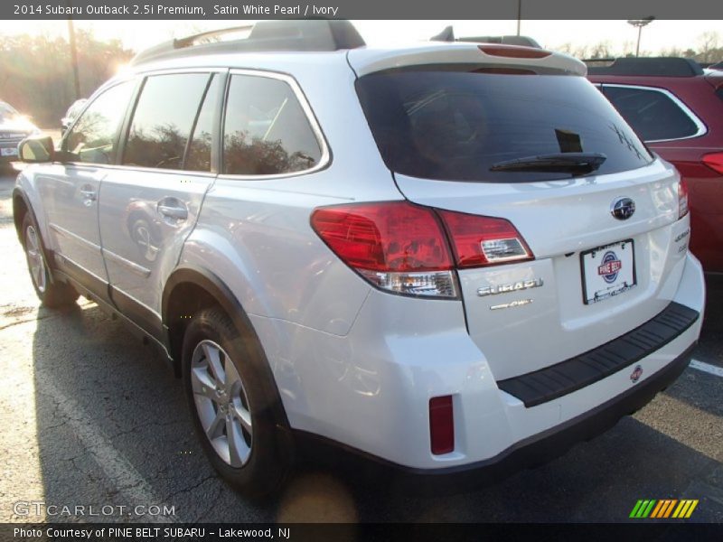 Satin White Pearl / Ivory 2014 Subaru Outback 2.5i Premium