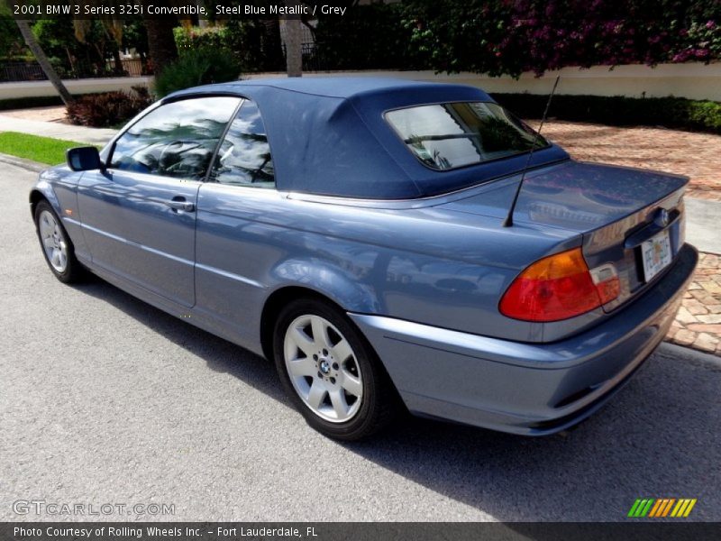 Steel Blue Metallic / Grey 2001 BMW 3 Series 325i Convertible