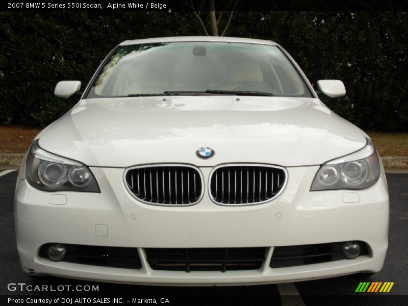 Alpine White / Beige 2007 BMW 5 Series 550i Sedan