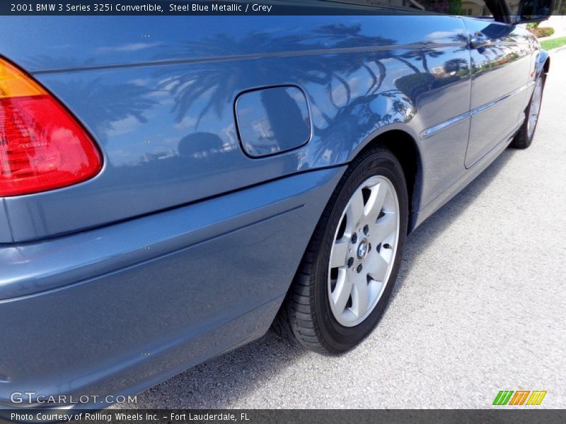 Steel Blue Metallic / Grey 2001 BMW 3 Series 325i Convertible