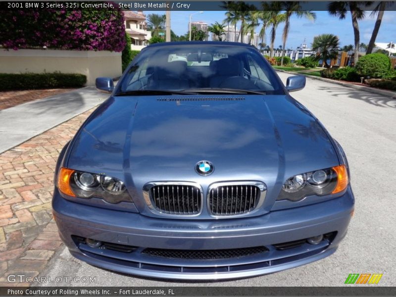 Steel Blue Metallic / Grey 2001 BMW 3 Series 325i Convertible