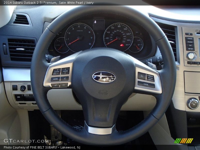 Satin White Pearl / Ivory 2014 Subaru Outback 2.5i Premium