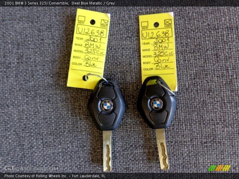 Steel Blue Metallic / Grey 2001 BMW 3 Series 325i Convertible