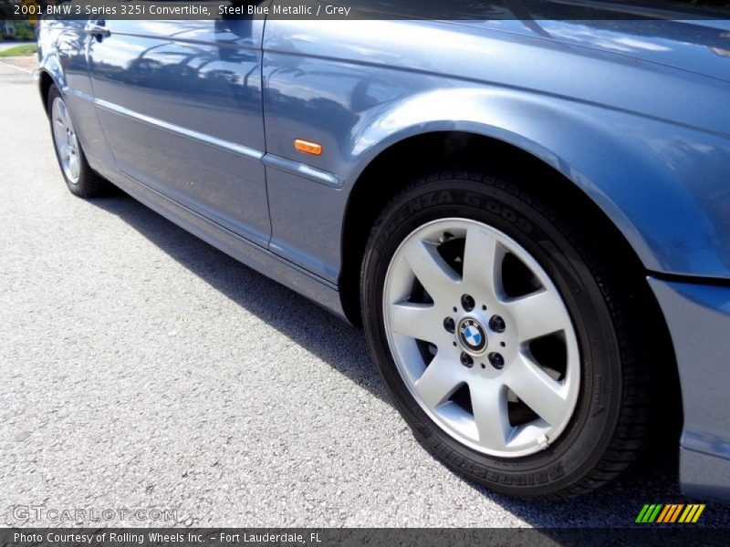 Steel Blue Metallic / Grey 2001 BMW 3 Series 325i Convertible