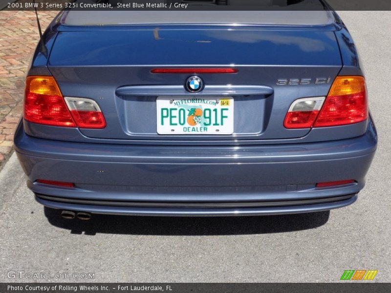 Steel Blue Metallic / Grey 2001 BMW 3 Series 325i Convertible