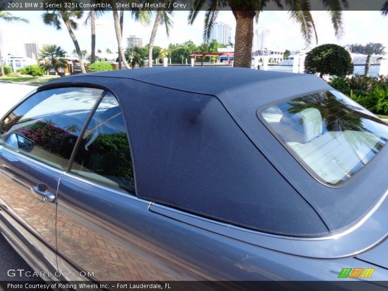 Steel Blue Metallic / Grey 2001 BMW 3 Series 325i Convertible