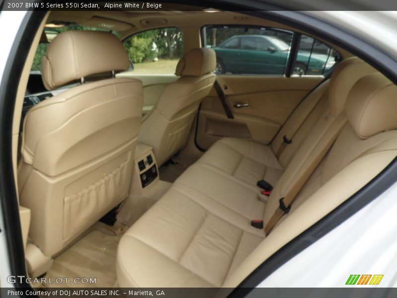Alpine White / Beige 2007 BMW 5 Series 550i Sedan