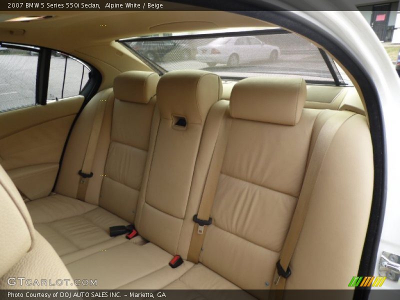 Alpine White / Beige 2007 BMW 5 Series 550i Sedan