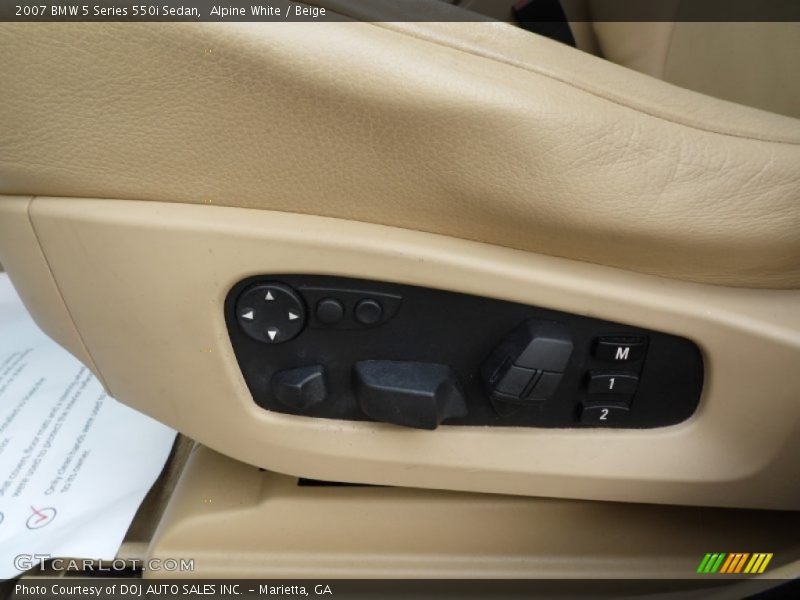 Alpine White / Beige 2007 BMW 5 Series 550i Sedan