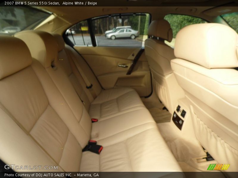 Alpine White / Beige 2007 BMW 5 Series 550i Sedan