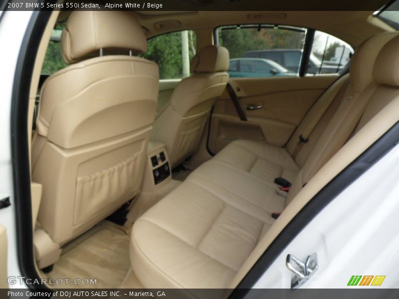 Alpine White / Beige 2007 BMW 5 Series 550i Sedan