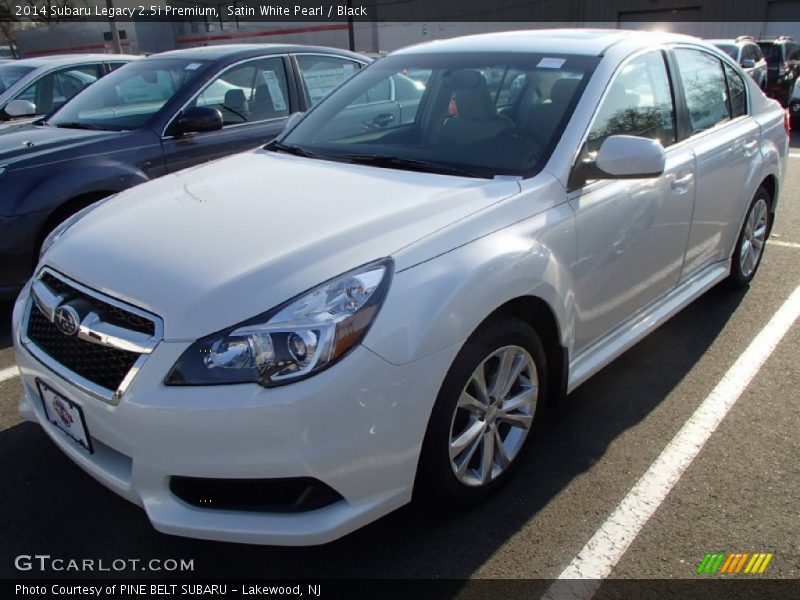 Satin White Pearl / Black 2014 Subaru Legacy 2.5i Premium