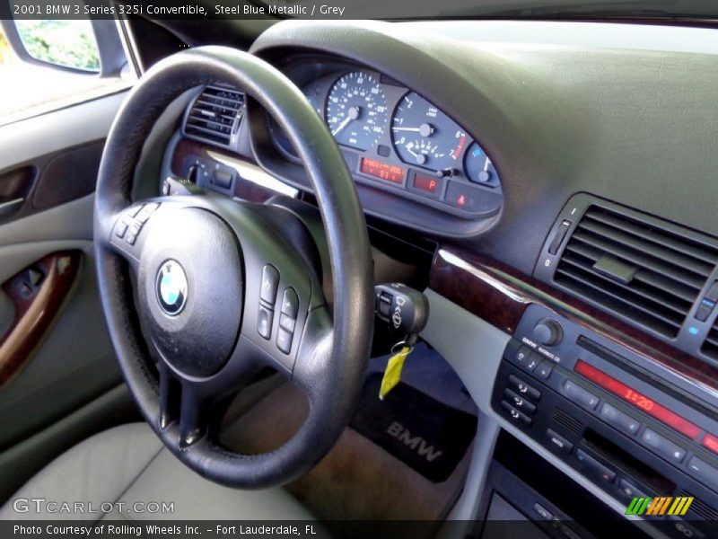 Steel Blue Metallic / Grey 2001 BMW 3 Series 325i Convertible