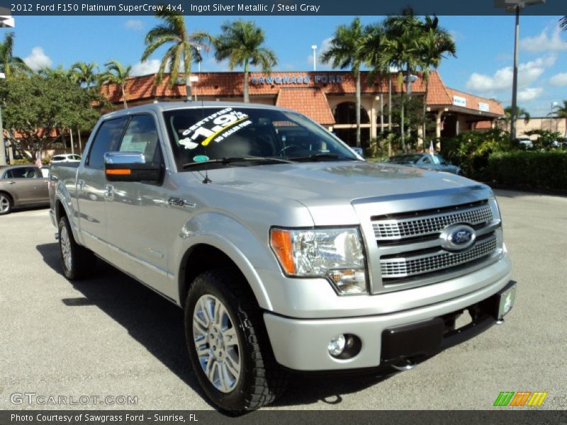 Ingot Silver Metallic / Steel Gray 2012 Ford F150 Platinum SuperCrew 4x4