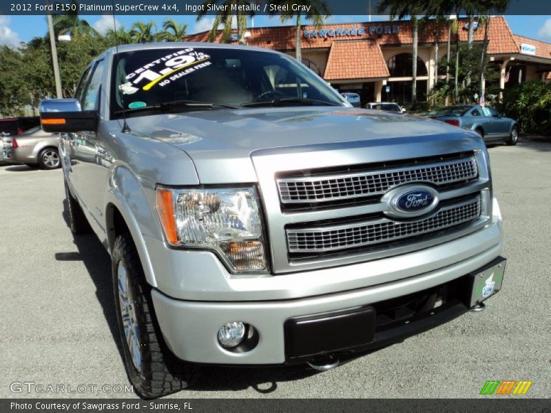Ingot Silver Metallic / Steel Gray 2012 Ford F150 Platinum SuperCrew 4x4