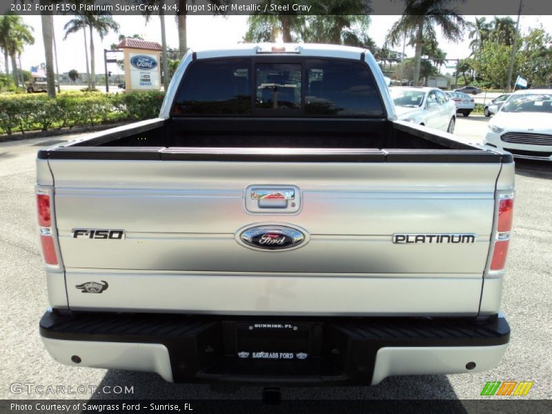 Ingot Silver Metallic / Steel Gray 2012 Ford F150 Platinum SuperCrew 4x4