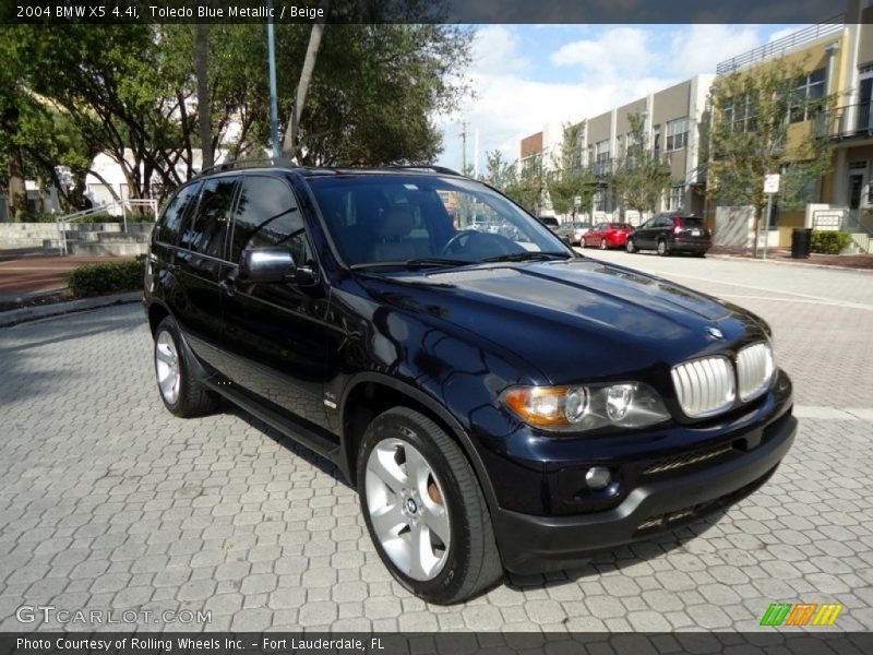 Toledo Blue Metallic / Beige 2004 BMW X5 4.4i