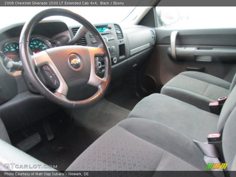 Ebony Interior - 2008 Silverado 1500 LT Extended Cab 4x4 