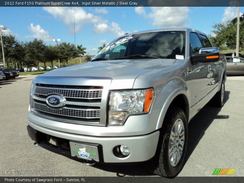 Ingot Silver Metallic / Steel Gray 2012 Ford F150 Platinum SuperCrew 4x4