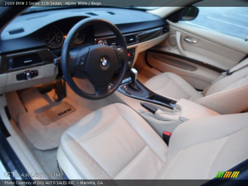 Alpine White / Beige 2009 BMW 3 Series 328i Sedan