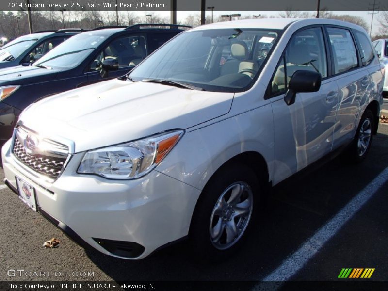 Satin White Pearl / Platinum 2014 Subaru Forester 2.5i
