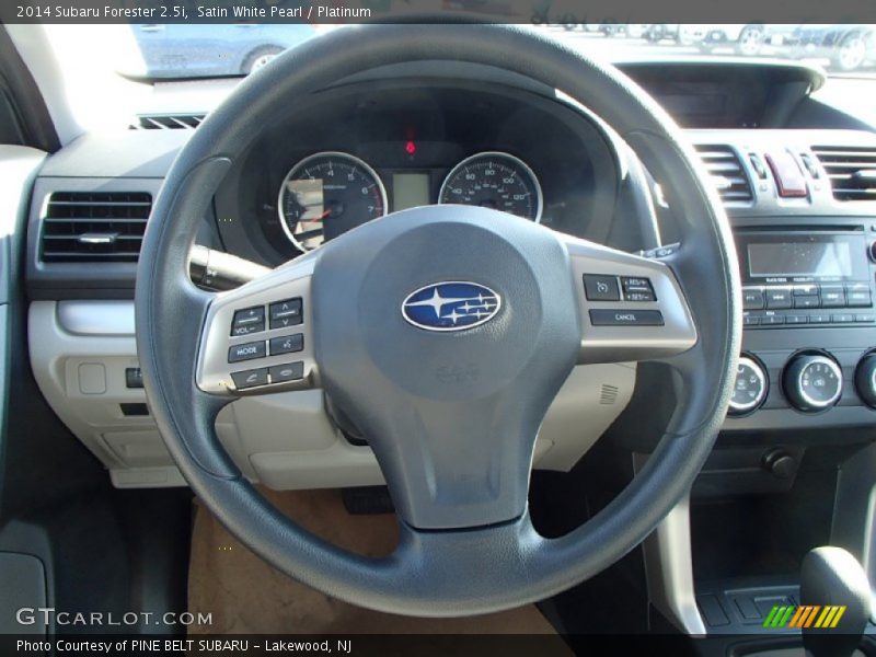 Satin White Pearl / Platinum 2014 Subaru Forester 2.5i