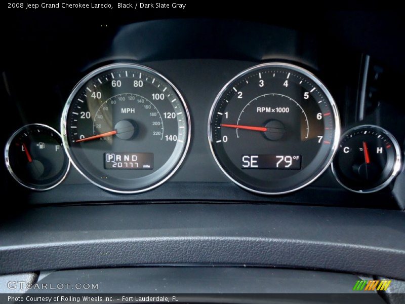 Black / Dark Slate Gray 2008 Jeep Grand Cherokee Laredo