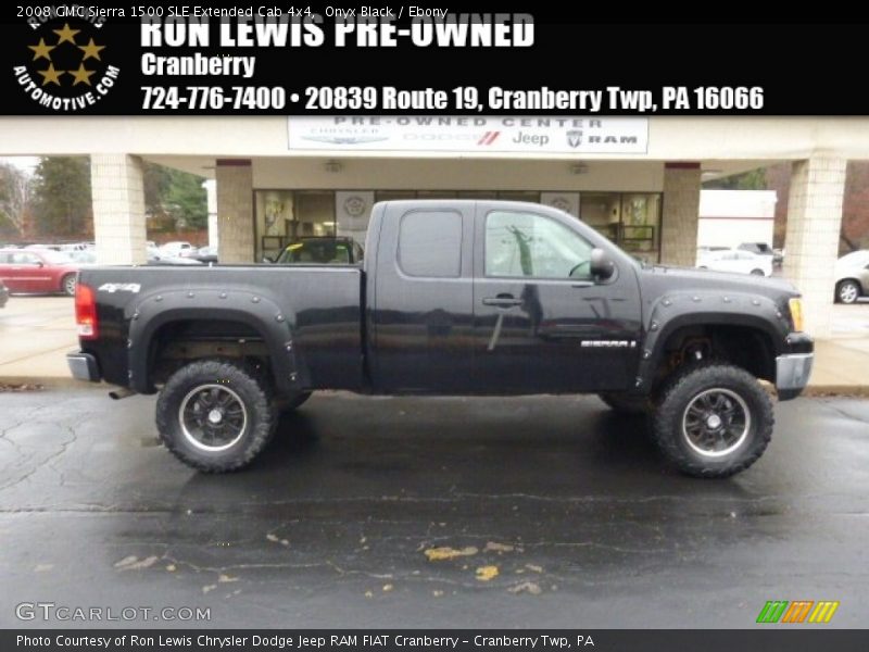 Onyx Black / Ebony 2008 GMC Sierra 1500 SLE Extended Cab 4x4