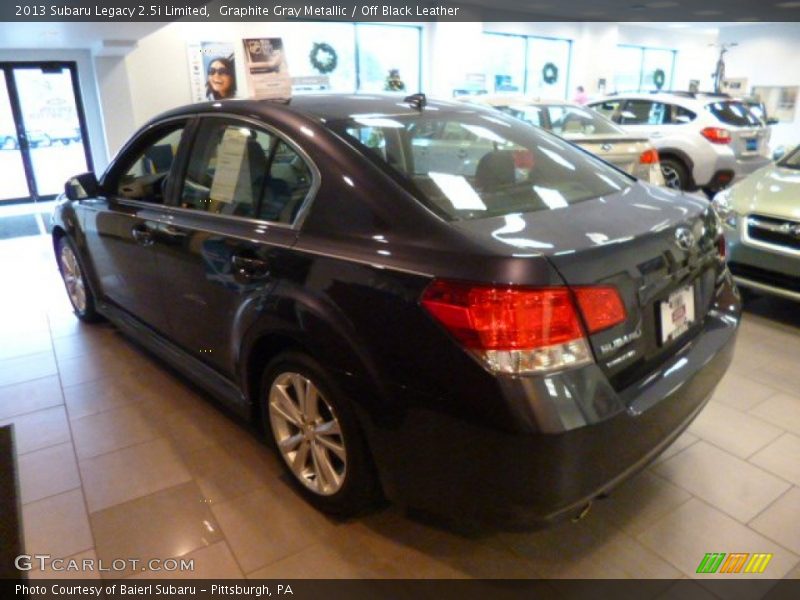 Graphite Gray Metallic / Off Black Leather 2013 Subaru Legacy 2.5i Limited