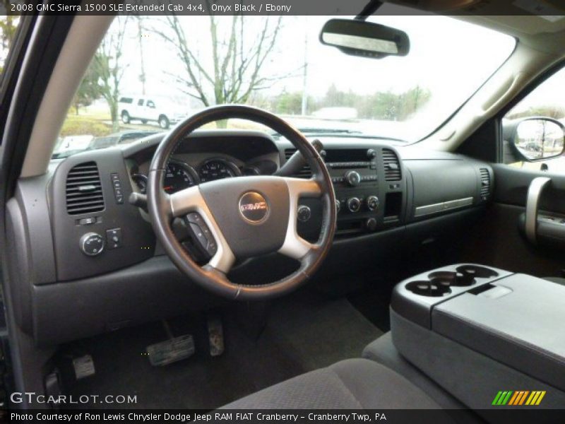Onyx Black / Ebony 2008 GMC Sierra 1500 SLE Extended Cab 4x4