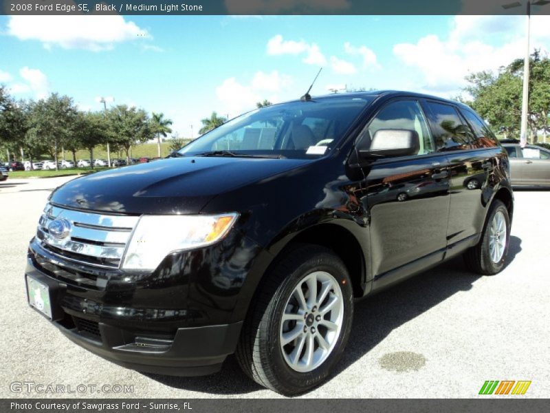 Black / Medium Light Stone 2008 Ford Edge SE