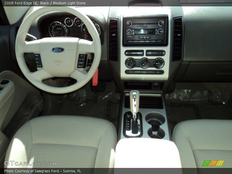 Black / Medium Light Stone 2008 Ford Edge SE