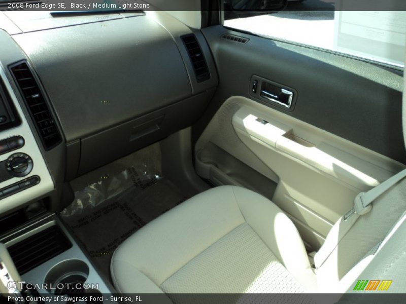 Black / Medium Light Stone 2008 Ford Edge SE